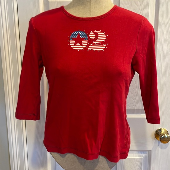 Limited too top patriotic flag red, white and blue girls size 16 XL - Picture 1 of 9